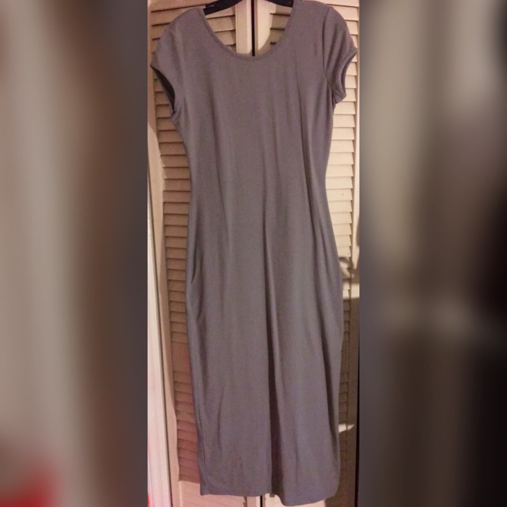 Gray Midi Dress
